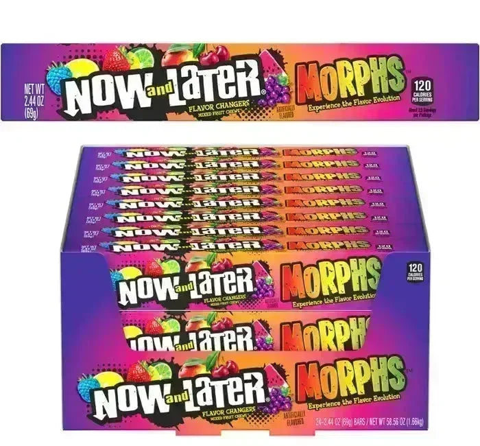 Now and Later Morphs Bars: 24-Piece Box