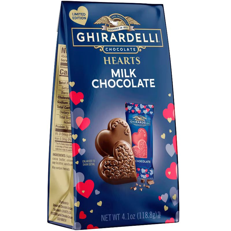 Ghirardelli Valentine's Hearts Milk Chocolate: 4.1-Ounce Bag