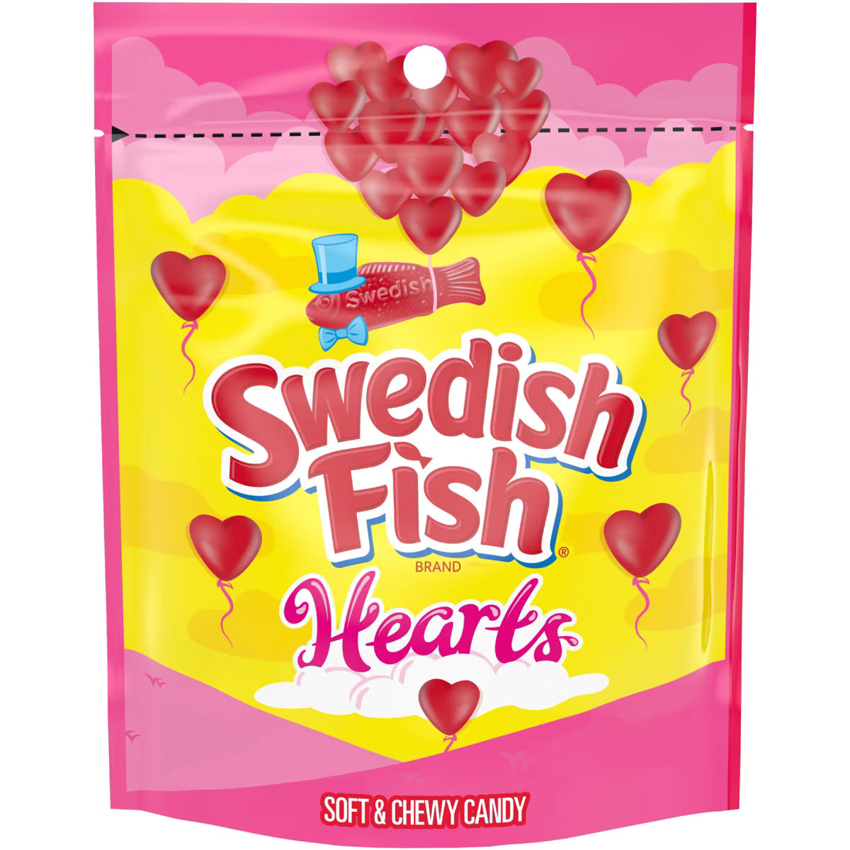Swedish Fish Valentine’s Hearts: 10-Ounce Bag