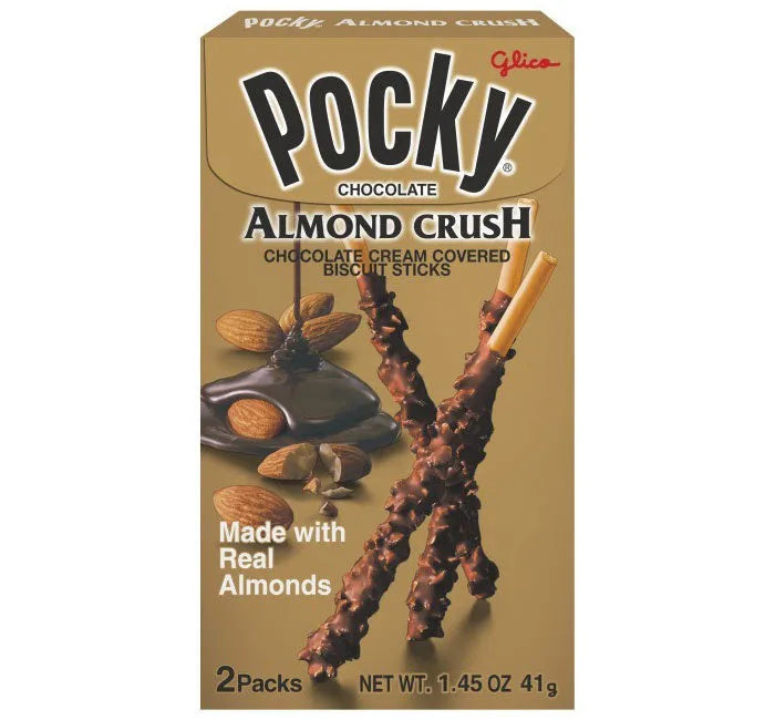 Pocky - Almond Crush Covered Biscuit Sticks Packs: 10-Piece Box