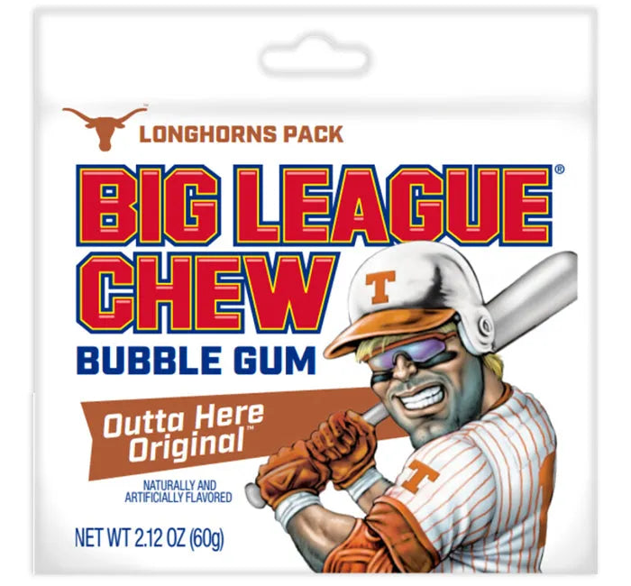 Big League Chew Bubble Gum Packs - Longhorns: 15-Piece Box
