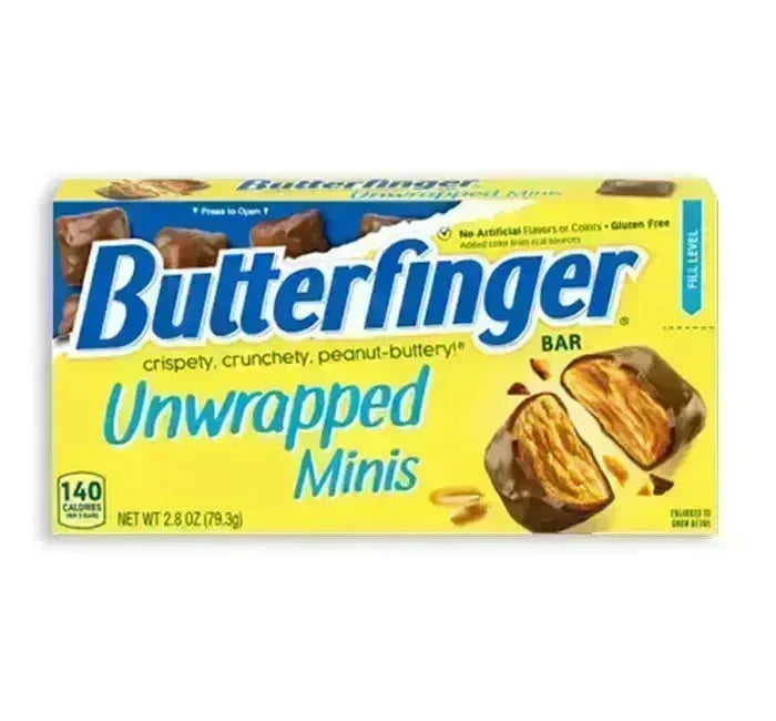 Butterfinger Unwrapped Minis Chocolate Theater Box: 9-Piece Display