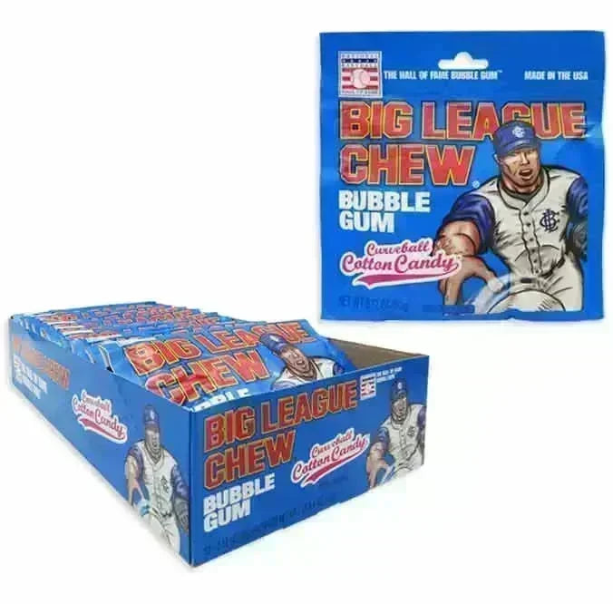 Big League Chew Bubble Gum Packs - Cotton Candy: 12-Piece Box