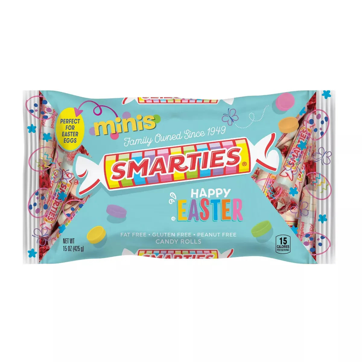 Easter Smarties Candy Rolls: 90-Piece Bag