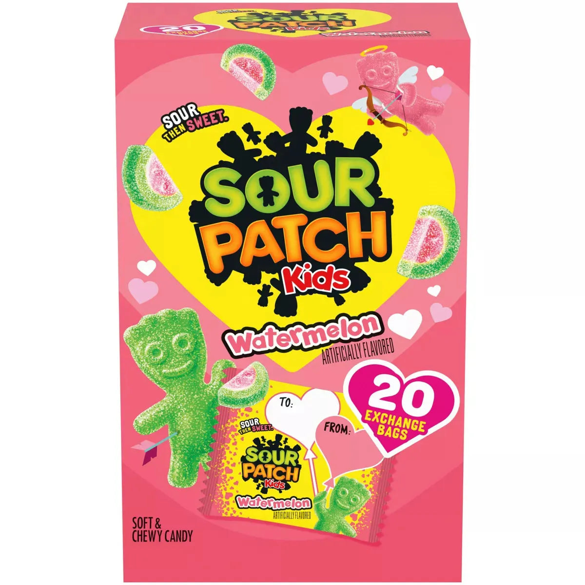 Valentine's Sour Patch Kids Watermelon: 20-Piece Box