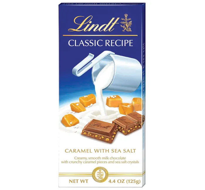 Lindt Caramel Sea Salt Milk Chocolate Bars: 12-Piece Case