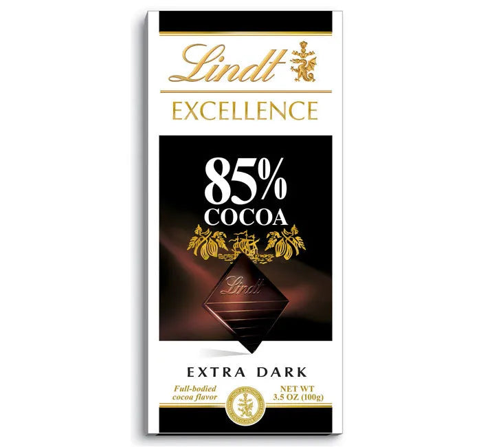 Lindt Excellence 85% Dark Chocolate Bars: 12-Piece Box