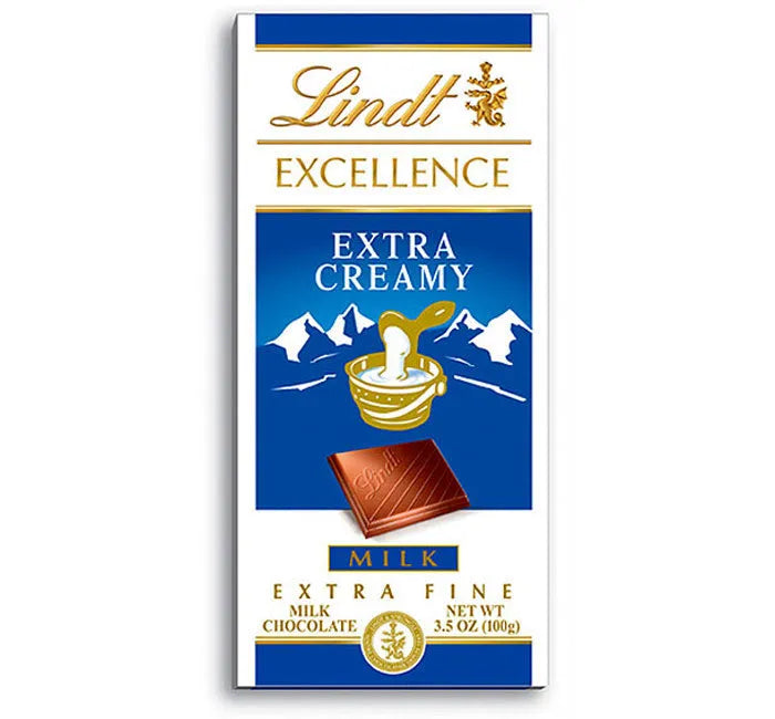 Lindt Excellence Extra Creamy Milk Chocolate Bars: 12-Piece Box