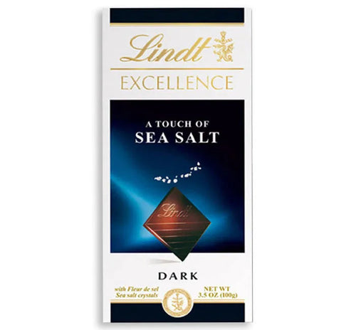 Lindt Excellence Sea Salt Dark Chocolate Bars: 12-Piece Box