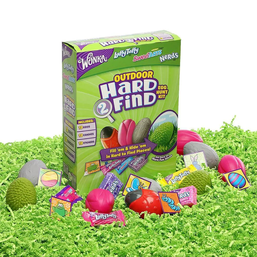 Laffy Taffy - SweeTarts - Nerds Candy Filled Outdoor Easter Eggs: 12-Piece Box