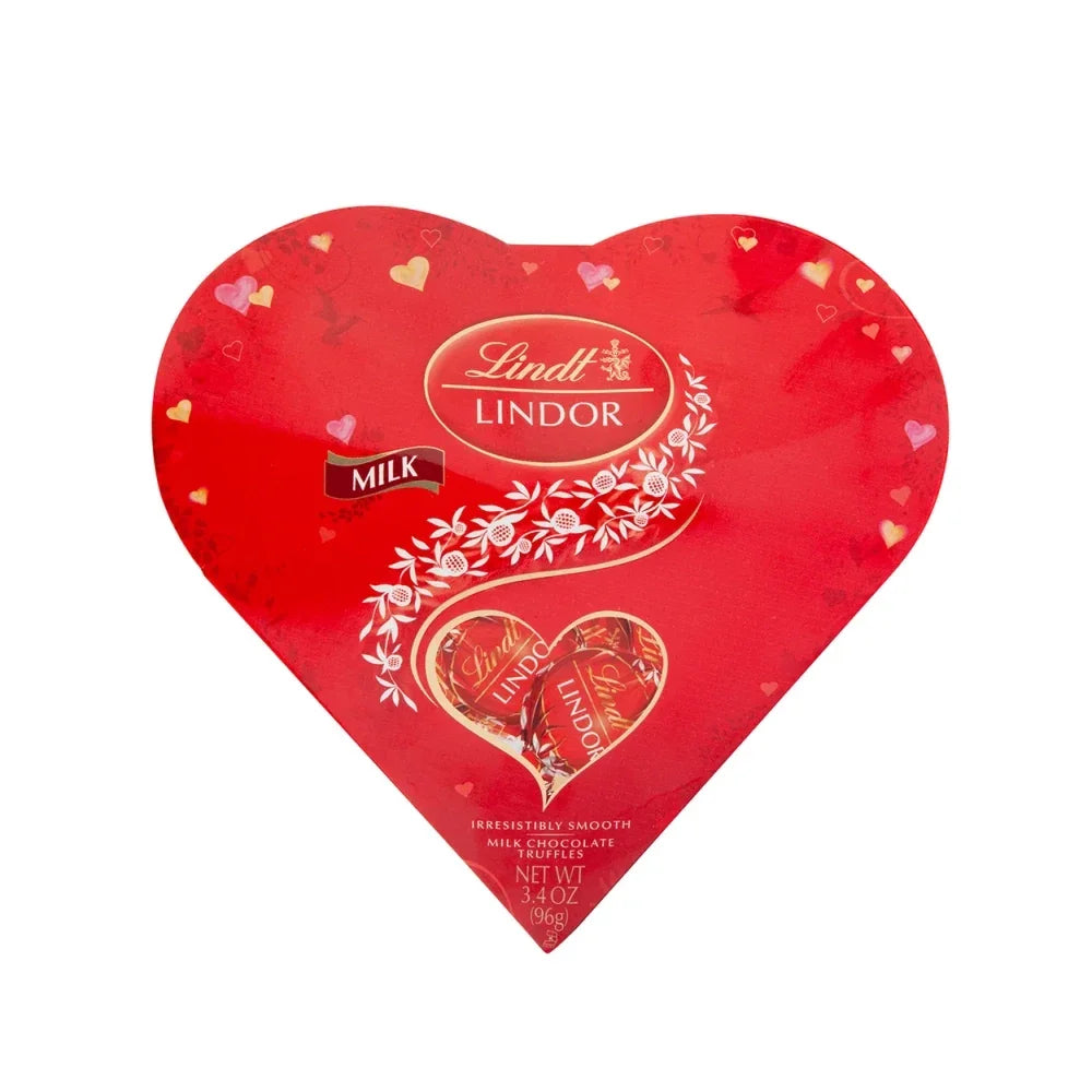 Lindt Lindor Milk Chocolate Heart Box: 8-Piece Case