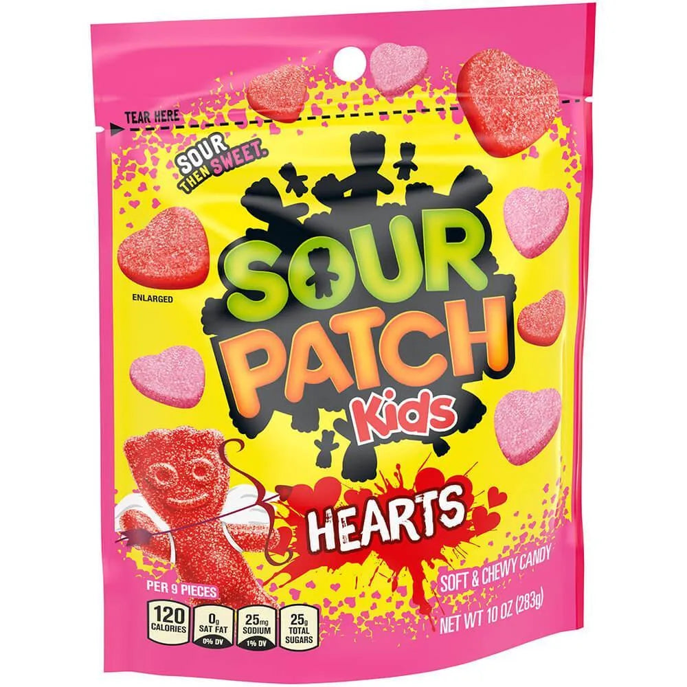 Sour Patch Valentine Gummy Hearts Candy: 10-Ounce Bag
