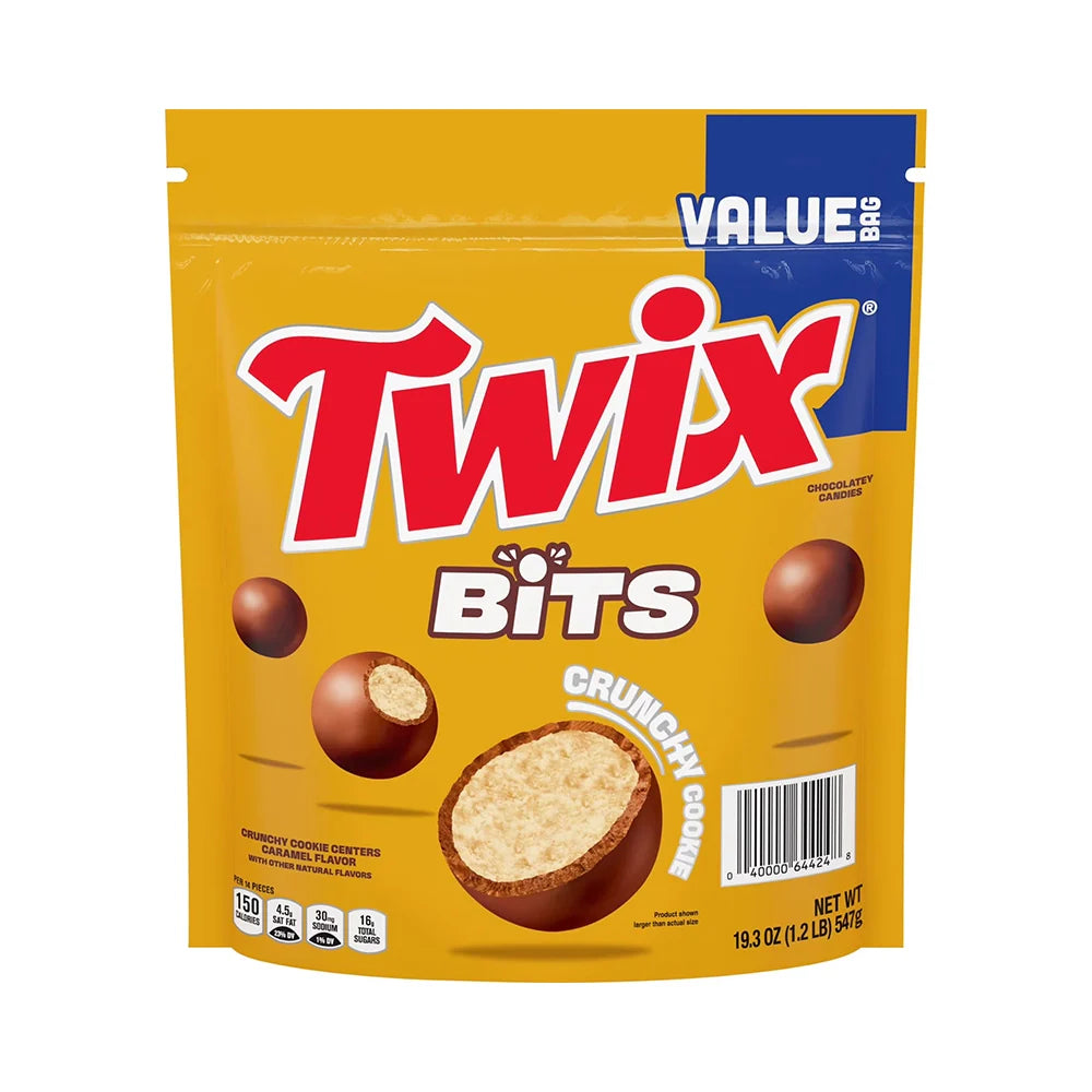 Twix Bits Crunchy Cookie Chocolate Candy Value Size: 19.3-Ounce Bag